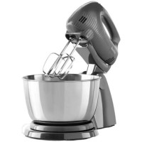 Refurbished Breville Flow Stand Mixer with Detachable Hand Mixer and 3.5L Bowl in Grey