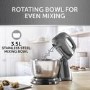 Refurbished Breville Flow Stand Mixer with Detachable Hand Mixer and 3.5L Bowl in Grey