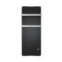 GRADE A2 - 1200W Black Designer Glass Heater Wall Mounted with 2 Towel Rails and Smart WiFi Alexa - IP24 Bathroom Safe 