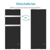 electriq 1200W Smart Wall Mounted Designer Glass Heater with Towel Rails - Black