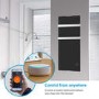 electriq 1200W Smart Wall Mounted Designer Glass Heater with Towel Rails - Black
