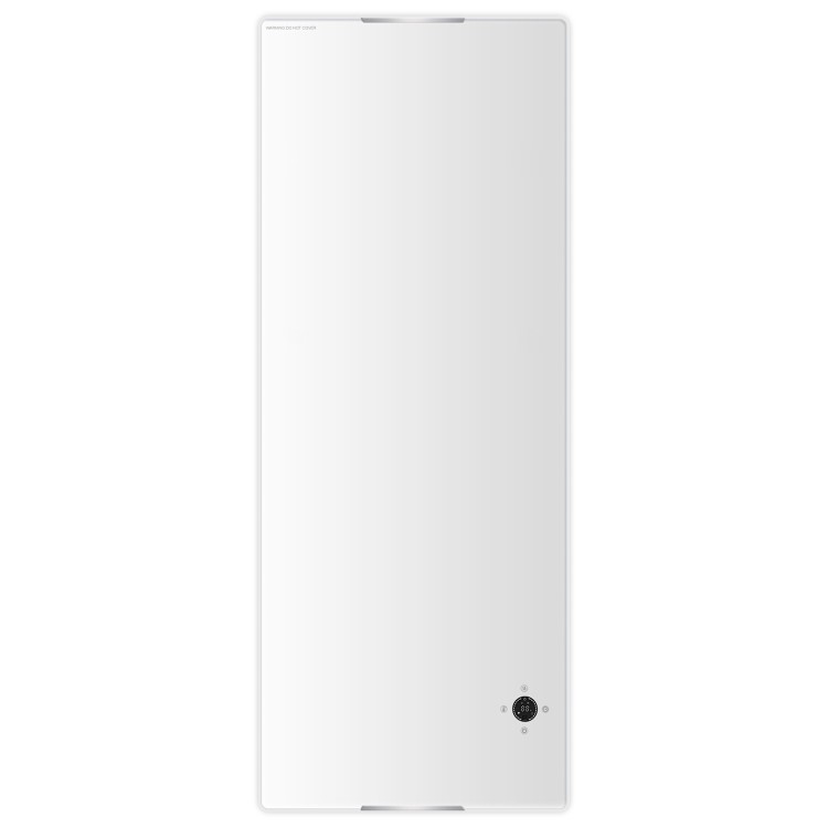 electriq 1200W Smart Wall Mounted Designer Glass Heater with Towel Rails - White