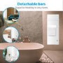 electriq 1200W Smart Wall Mounted Designer Glass Heater with Towel Rails - White