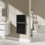 Low Energy 600w Infrared Designer Glass Wall Mounted Heater with Towel Rail and Smart WiFi Alexa - IP24 Bathroom Safe