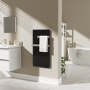 Low Energy 600w Infrared Designer Glass Wall Mounted Heater with Towel Rail and Smart WiFi Alexa - IP24 Bathroom Safe