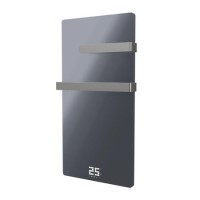 Low Energy 600w Infrared Designer Glass Wall Mounted Heater with Towel Rail and Smart WiFi Alexa - IP24 Bathroom Safe