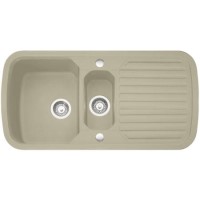 Leisure Sinks VHL2CH Highlight Velstra 980x508 1.5 Bowl Reversible Composite Sink Champagne