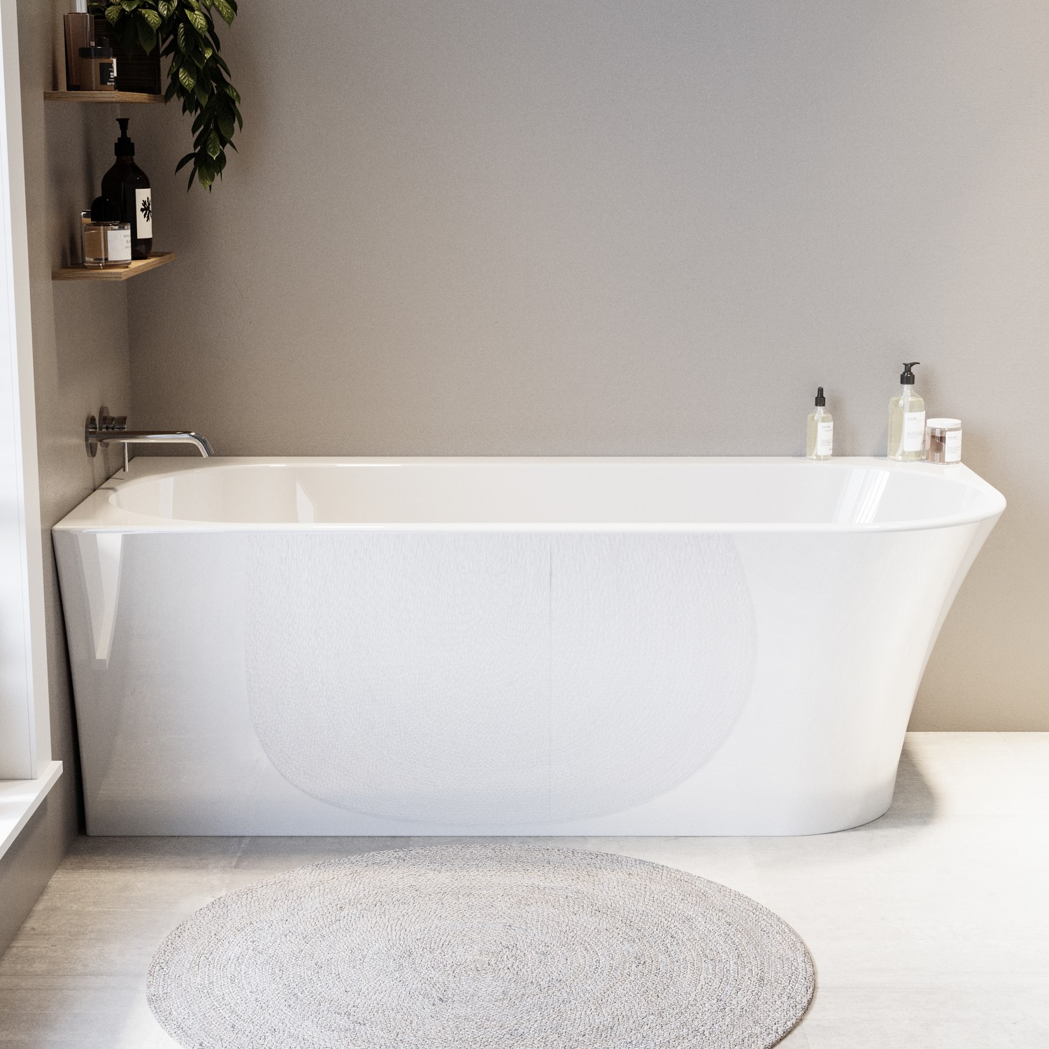 Vigo Freestanding Single Ended Left Hand Corner Bath 1700 X 750Mm DM959C-1700LH