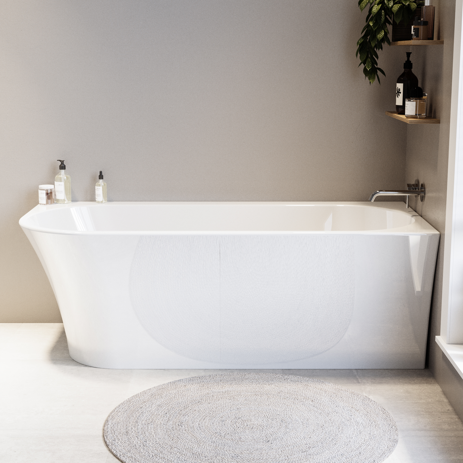 Vigo Freestanding Single Ended Right Hand Corner Bath 1700 X 750Mm DM959C-1700RH