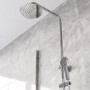 Chrome Mixer Shower with Freestanding Bath and Basin Tap Set - Arissa