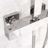 Chrome Thermostatic Mixer Shower with Square Overhead &amp; Hand Shower - Vira