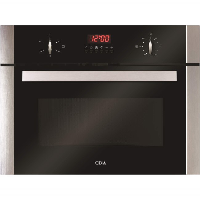 GRADE A3 - CDA VK700SS Compact Height Steam & Grill Single Oven - Stainless Steel