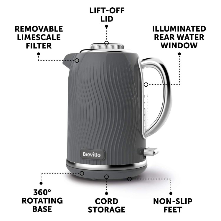 Breville Flow Jug Kettle - Grey