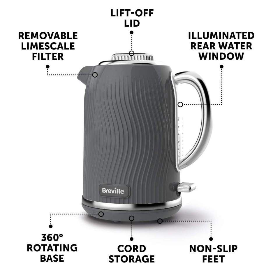 Breville VKT092 Flow Kettle Grey Appliances Direct