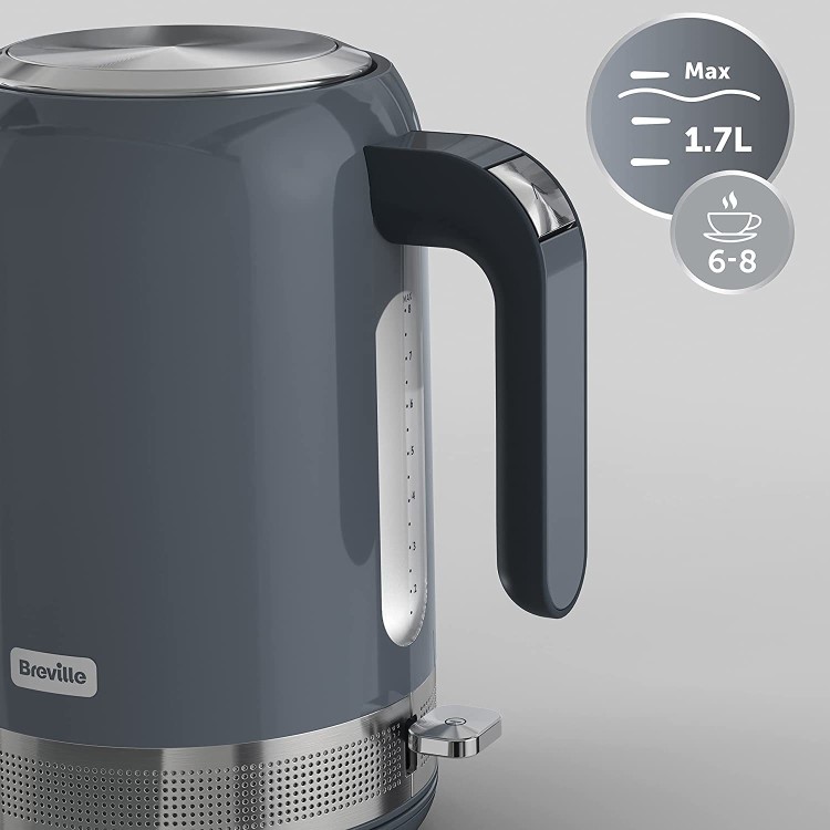 Breville High Gloss 1.7L Cordless Kettle - Grey