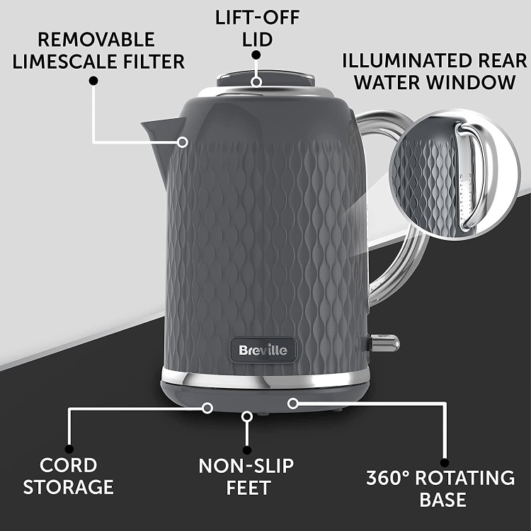 Breville Curve 1.7L Cordless Kettle - Grey