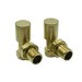 Brass Angled Radiator Valves - For Pipework Which Comes From The Wall - Reina