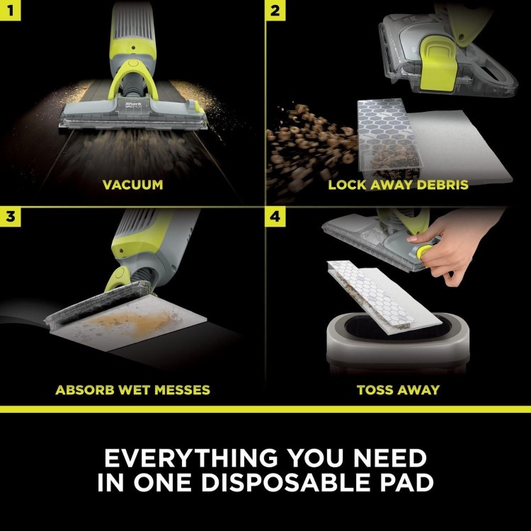 Shark VM200UK VacMop Cordless Vacuum Mop 2-in-1 Floor Cleaner with Spray