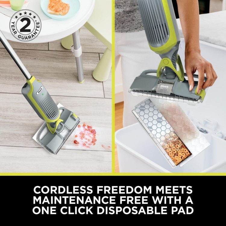 Shark VM200UK VacMop Cordless Vacuum Mop 2-in-1 Floor Cleaner with Spray