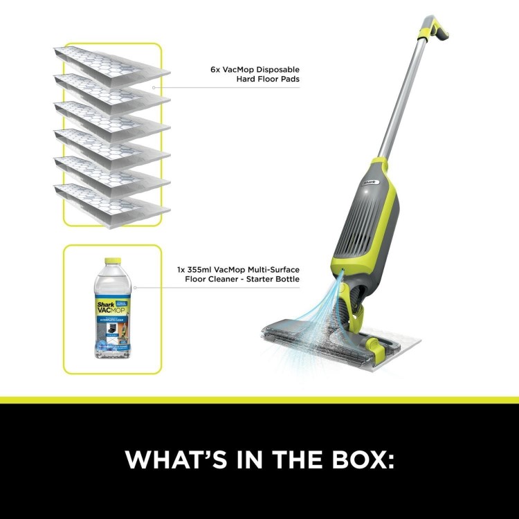 Shark VM200UK VacMop Cordless Vacuum Mop 2-in-1 Floor Cleaner with Spray