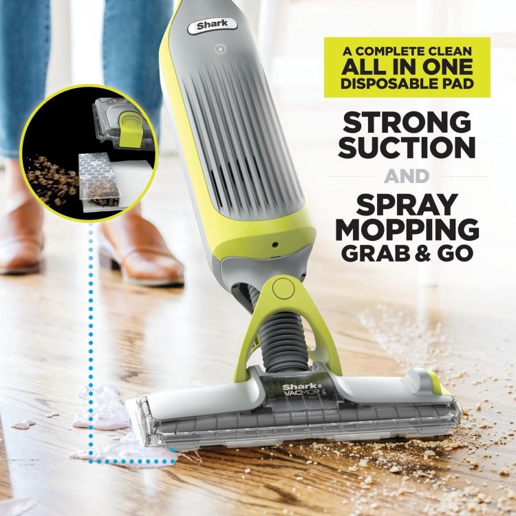 Shark VM200UK VacMop Cordless Vacuum Mop 2-in-1 Floor Cleaner with Spray