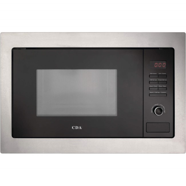 GRADE A1 - CDA VM230SS 25L 900W Built-in Microwave with Grill Stainless Steel