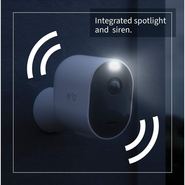 Arlo Pro 4 2K HD Motion Sensing IP Wireless Camera - 1 Pack