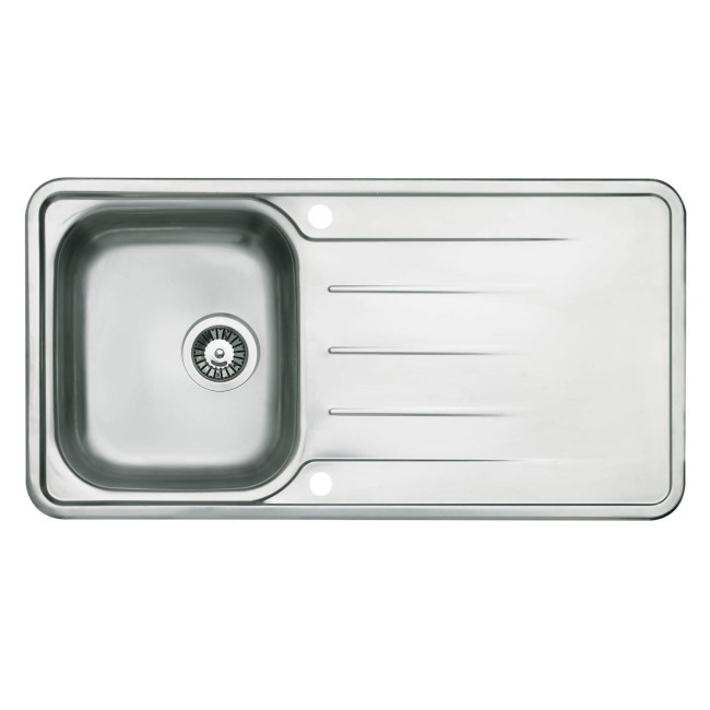 Astracast TP10XXHOMESK Topaz Single Bowl Reversible Drainer Polished Stainless Steel Sink