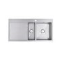 GRADE A2 - Astracast VN15XBHOMESKL Vantage 1.5 Bowl Premium Steel Left Hand Kitchen Sink