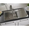 GRADE A2 - Astracast VN15XBHOMESKR Vantage 1.5 Bowl Premium Steel Right Hand Kitchen Sink