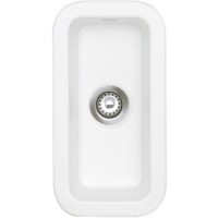 Astracast VO05WHNEXSK Vero Undermount Half Bowl Ceramic Sink in White