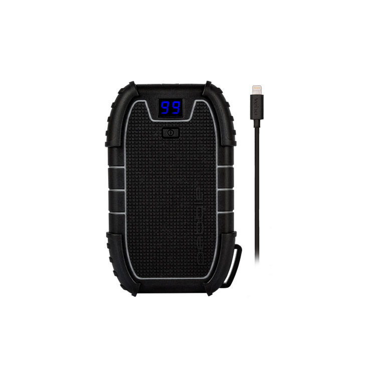 Veho Pebble Endurance Pro Rugged 15000mAh Power bank - Black with MFi Cable