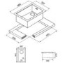 Smeg VQ20 Quadra 20cm Half Bowl ULP Sink