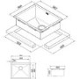 Smeg VQ50-2 Quadra 50cm Single Bowl ULP Sink