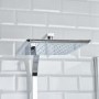 Bristan Vertico Thermostatic Mixer Bar Shower with Square Overhead & Handset