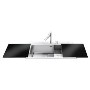 Smeg VR78N Quadra ULP Single Bowl Sink with Colander and Black Chopping Boards