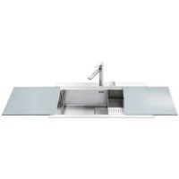 Smeg VR78S Quadra ULP Single Bowl Sink with Colander and Chopping Boards