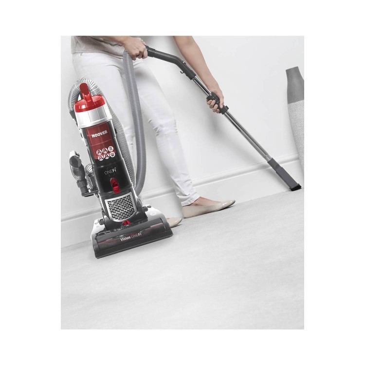 Hoover VR81OF01 Vision ONEfi Upright Vacuum Cleaner - Black Silver And Red