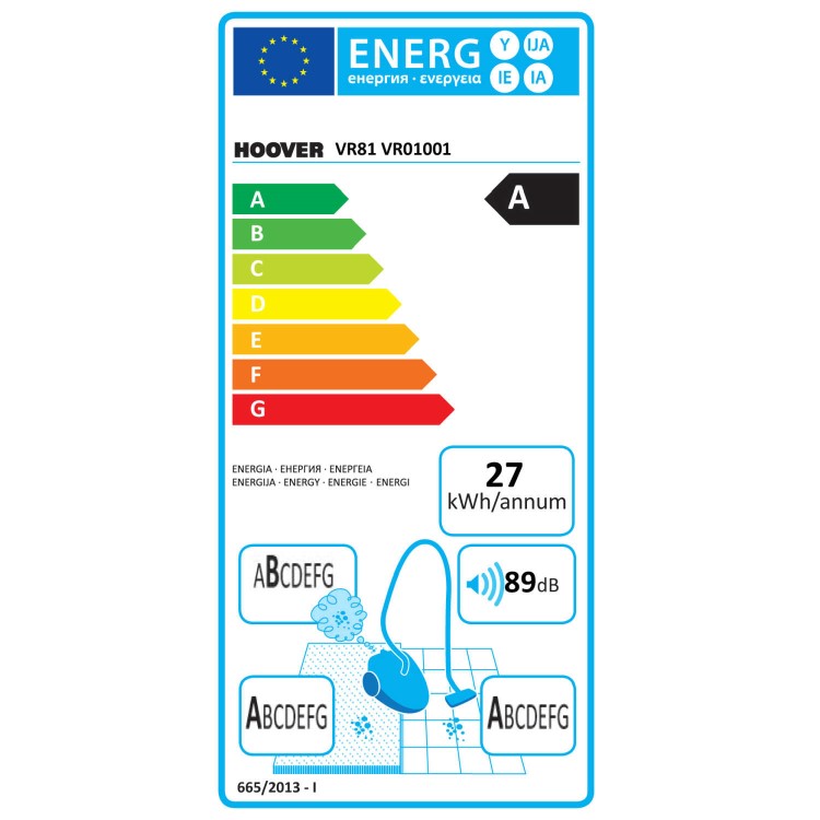 Hoover VR81VR01001 Vision Reach Bagless Upright Vacuum Cleaner Silver and Purple