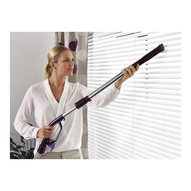 Hoover VR81VR01001 Vision Reach Bagless Upright Vacuum Cleaner Silver and Purple