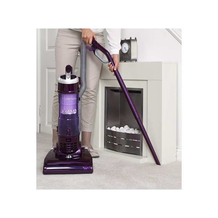 Hoover VR81VR01001 Vision Reach Bagless Upright Vacuum Cleaner Silver and Purple