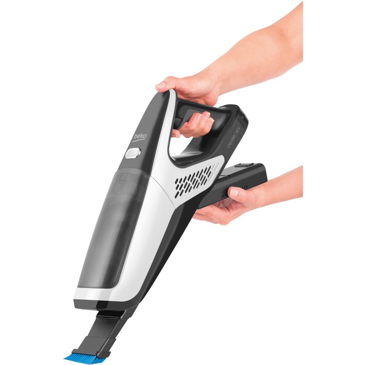 Beko VRT61818VW Beetle 18V Cordless 2in1 Vacuum Cleaner - White & Black