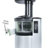 electriQ Premium Cold Press Vertical 150W Slow Juicer - Silver