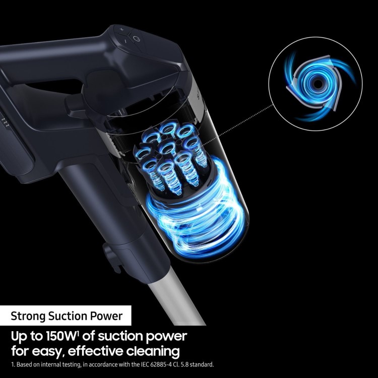 Samsung VS15A6031R4/EU Jet 60 Turbo Cordless Vacuum Cleaner Powerful 150W Suction & 40 Minute Runtime