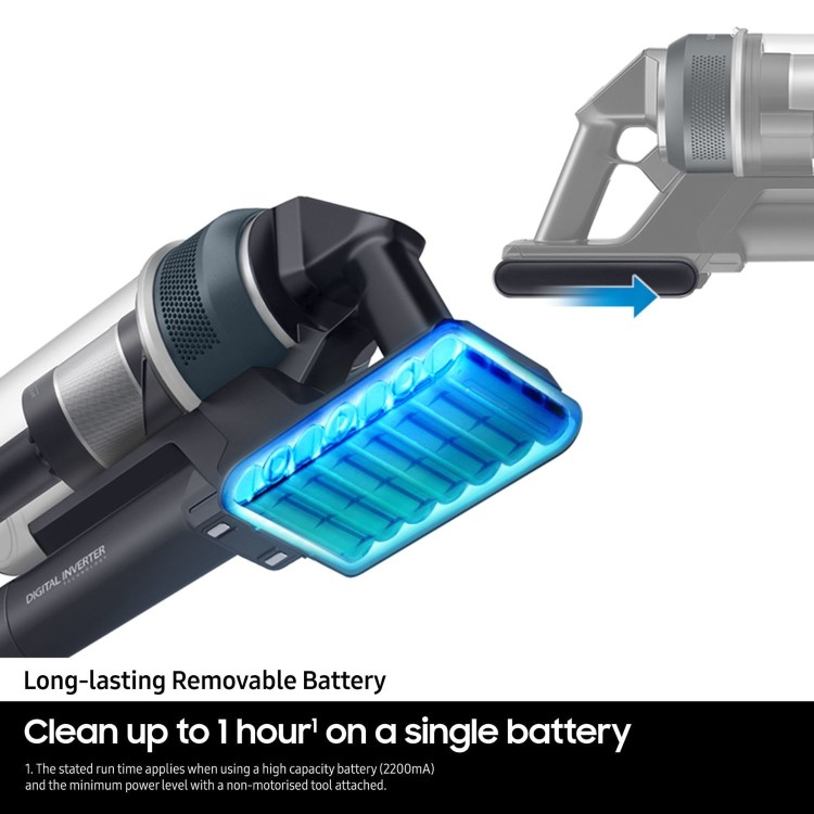 Samsung Jet 85 Pet Max 210W Cordless Vacuum Cleaner with Pet Tool+ – Powerful 210W Suction  Up to 60-Min Run Time