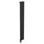 Midnight Black Electric Vertical Designer Radiator 1kW with Wifi Thermostat - H1600xW236mm - IPX4 Bathroom Safe