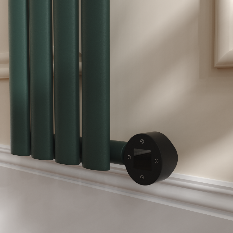 Evergreen Vertical Smart Electric Radiator with Wi-Fi Thermostat - 1KW - H1600xW236 - Bathroom Safe