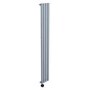 Light Grey Vertical Smart Electric Radiator with Wi-Fi Thermostat - 1kW - H1600xW236mm - Bathroom Safe