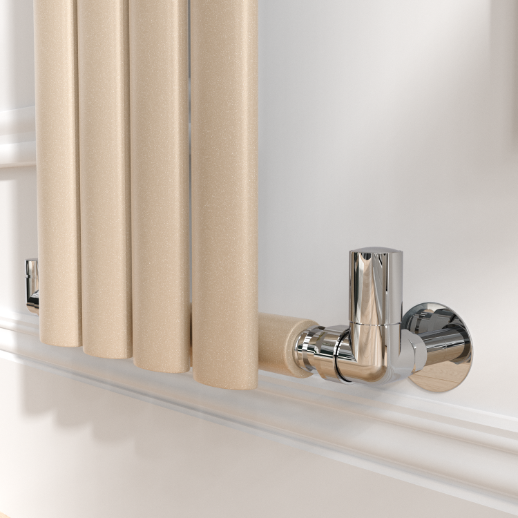 Sorrento Cleopatra Vertical Oval Designer Radiator 1600x236mm Single Panel 1521 BTU