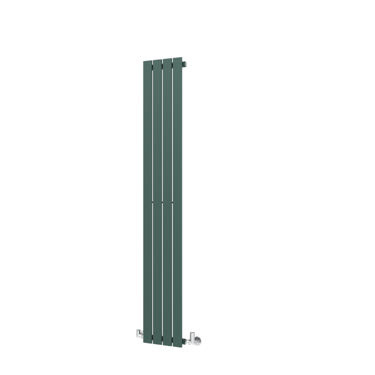 Riace Evergreen Vertical Flat Designer Radiator 1600x272mm Single Panel 1628 BTU